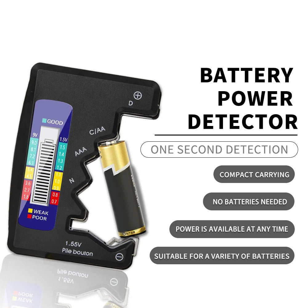 ANENG Universal Battery Detector Tester Checker for C/AA/AAA/D/N/9V/6F22/1.55V Button Battery - 3
