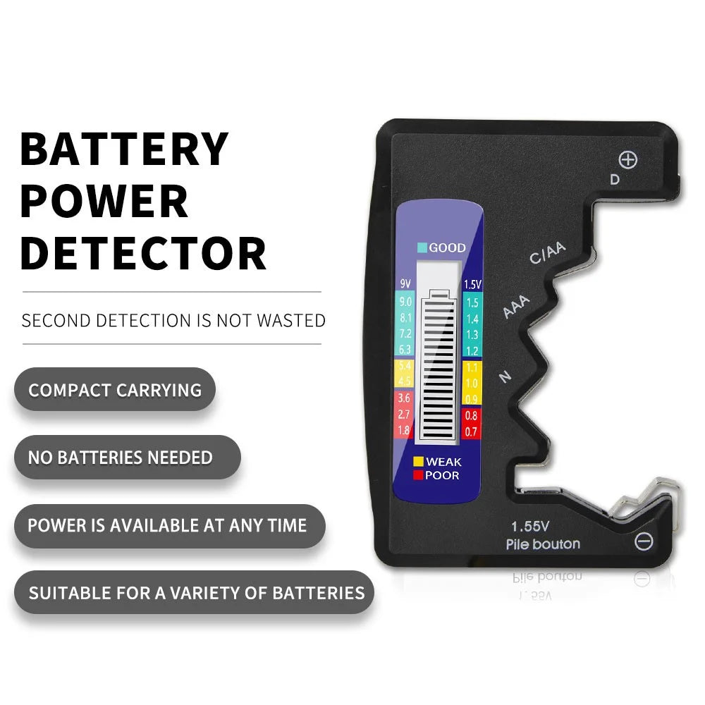 ANENG Universal Battery Detector Tester Checker for C/AA/AAA/D/N/9V/6F22/1.55V Button Battery - 4
