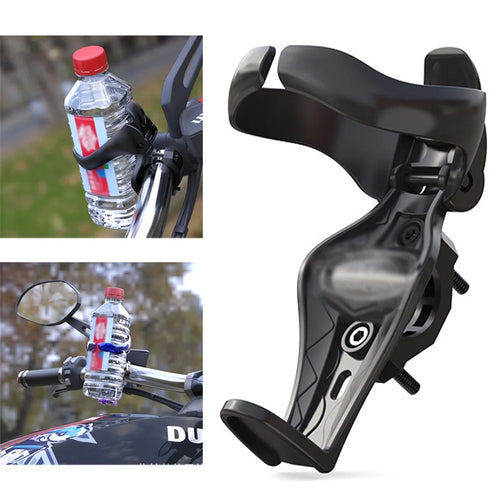 ABS Bottle Holder Portable Riding Water Cup Holder Mount with Bracket - Black - 1