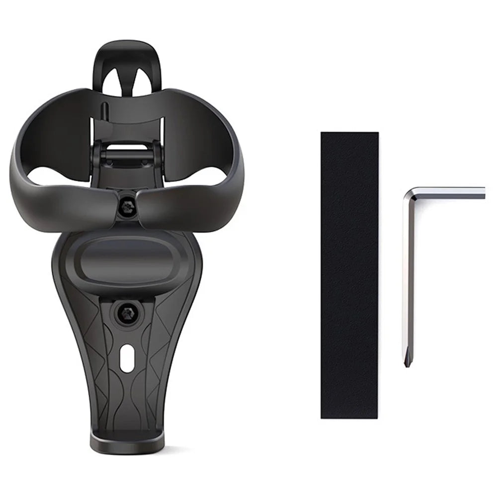 ABS Bottle Holder Portable Riding Water Cup Holder Mount with Bracket - Black - 2