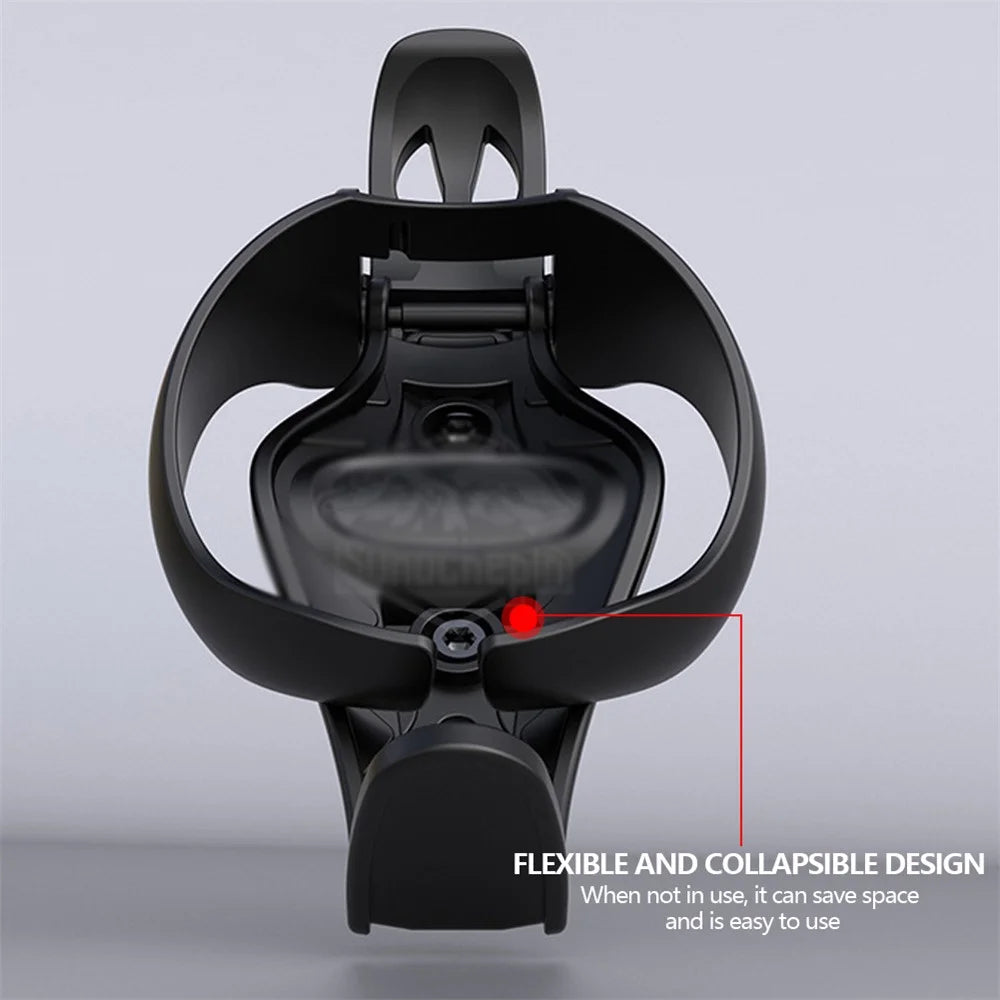 ABS Bottle Holder Portable Riding Water Cup Holder Mount with Bracket - Black - 3