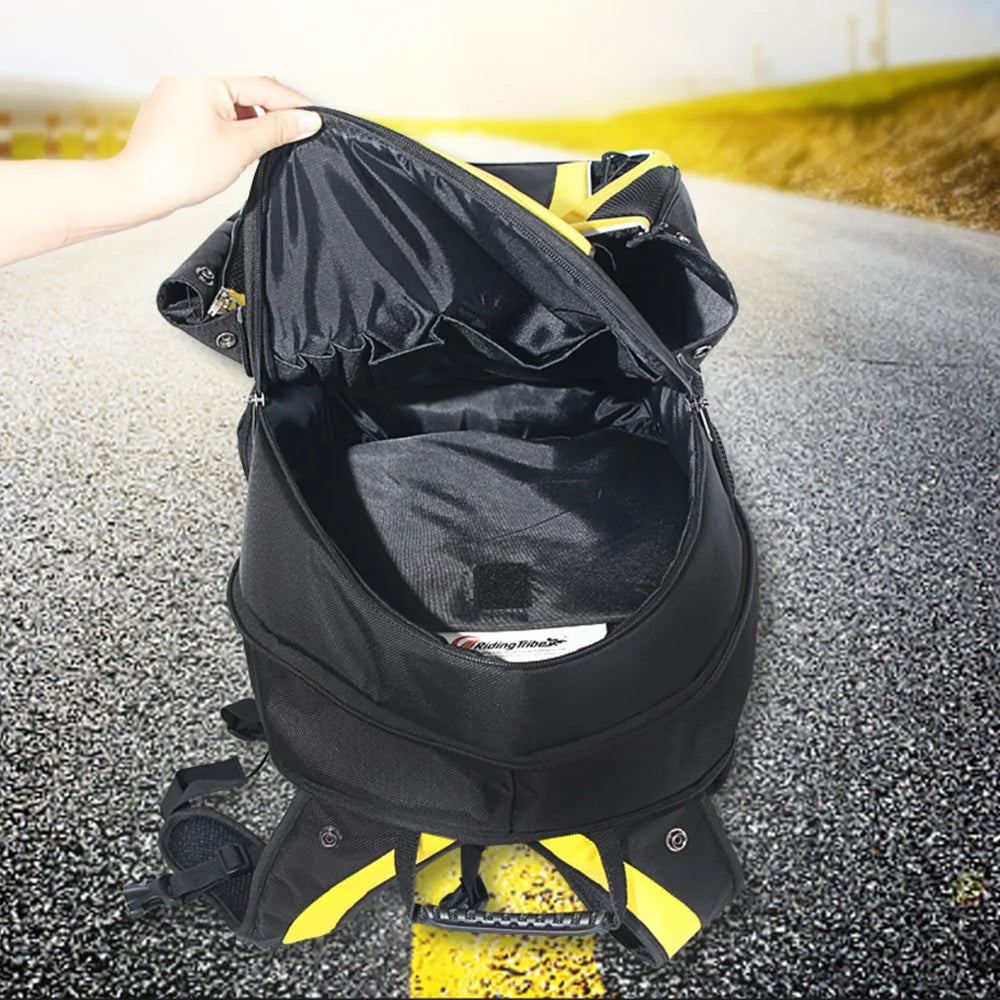 RIDING TRIBE G-XZ-012 Motorcycle Helmet Bag Waterproof Backpack Travel Motorbike Expandable Storage Bag - 5