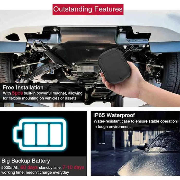 TKSTAR TK905 4G GPS Car Tracker 5000mAh Magnetic Vehicle Locator with Voice Monitoring - 3