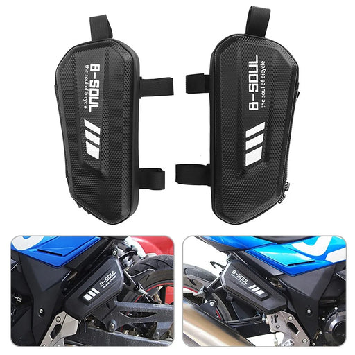B-SOUL 2Pcs Left and Right Motorcycle Side Bag Waterproof Repair Tools Storage Hard Shell Bag, 2L - 1