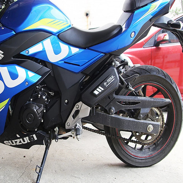 B-SOUL 2Pcs Left and Right Motorcycle Side Bag Waterproof Repair Tools Storage Hard Shell Bag, 2L - 7