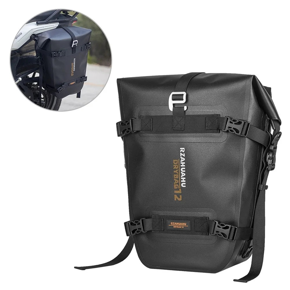 RZAHUAHU 16L Motorcycle Rear Bag Motor Side Tail Bag Waterproof Saddle Storage Bag Motorbike Touring Bag - 1