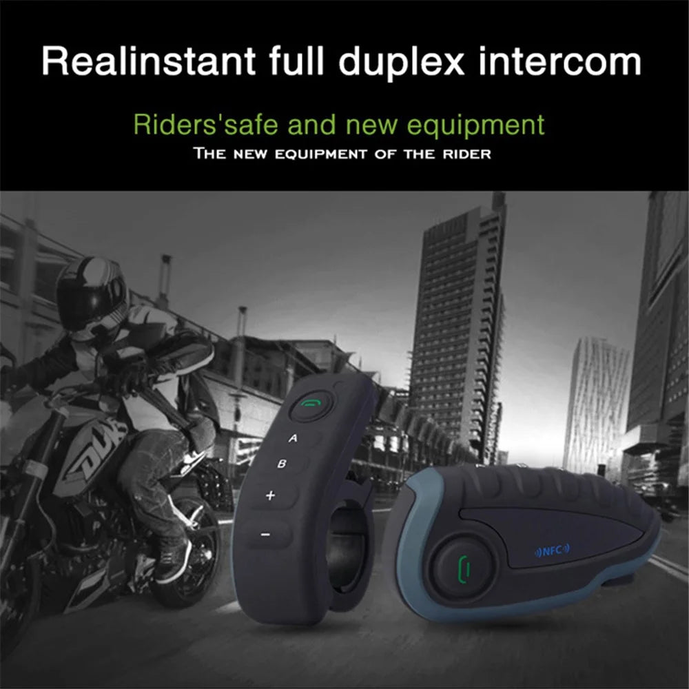 VNETPHONE V8 Motorcycle Helmet Intercom Bluetooth-compatible Headset Remote Control 1200M Wireless Distance Supporting Five People Live Chat - 3