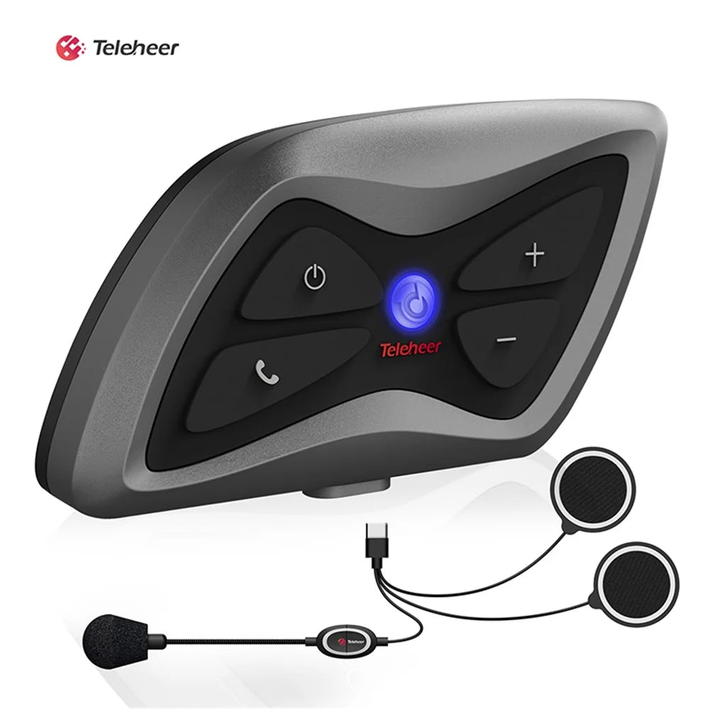 TELEHEER T6plus Motorcycle Helmet Bluetooth-compatible Headphone Outdoor Headset Waterproof Motorbike Sports Headset - 1