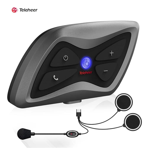 TELEHEER T6plus Motorcycle Helmet Bluetooth-compatible Headphone Outdoor Headset Waterproof Motorbike Sports Headset - 1