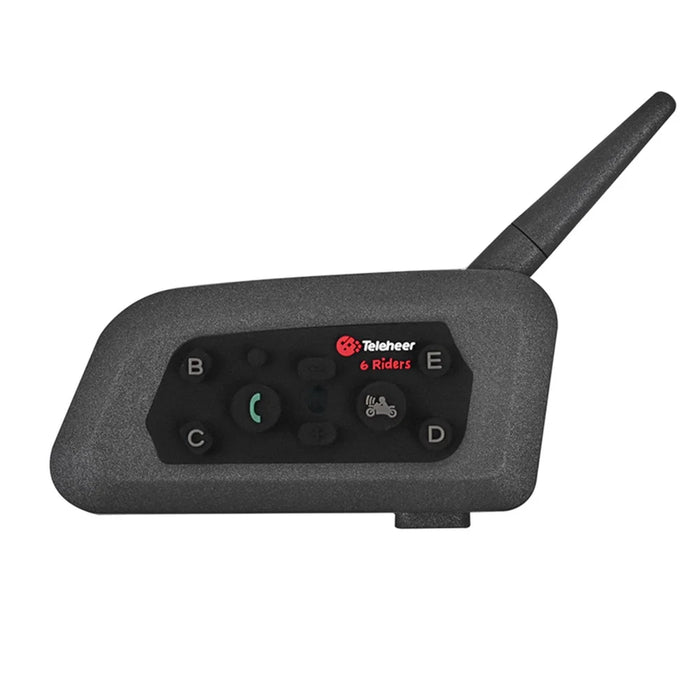 TELEHEER V6 Plus Motorcycle Helmet Bluetooth-compatible Walkie-Talkie with Headset Waterproof BT Wireless Walkie-Talkie Support 1500m Distance - 1