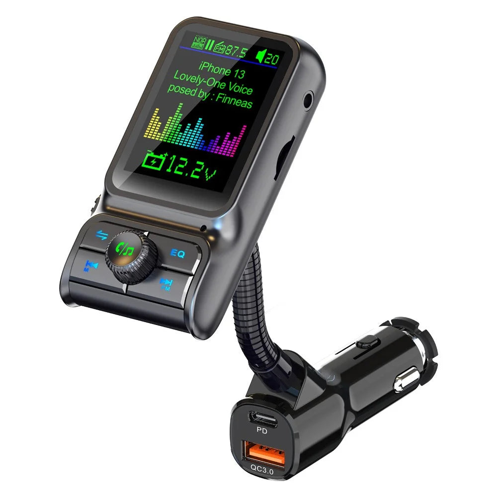 BC85 Car Bluetooth-compatible Player QC3.0 / PD Fast Charger 1.77" Color Screen Car FM Transmitter Support EQ Sound Adjustment - 1