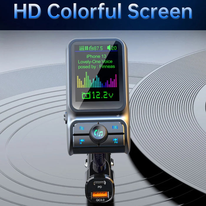 BC85 Car Bluetooth-compatible Player QC3.0 / PD Fast Charger 1.77" Color Screen Car FM Transmitter Support EQ Sound Adjustment - 2