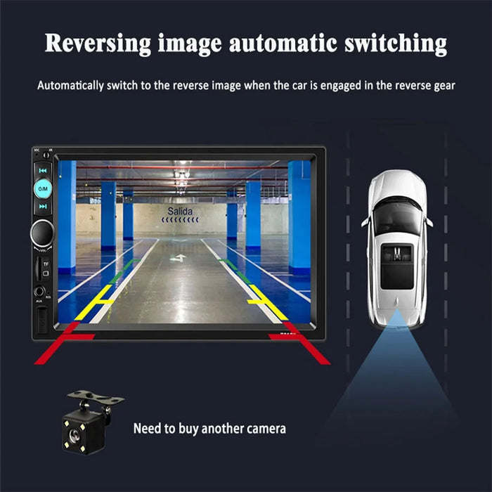 7010B 7-inch Touch Screen Car MP5 Player Multi-functional Car Audio Device Parking System - 5