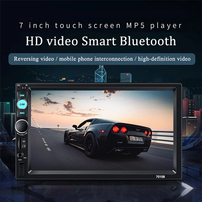 7010B Series 7" Touch Screen Car Audio MP5 Player Parking System with 8 LED Lights Rear View Camera - 2