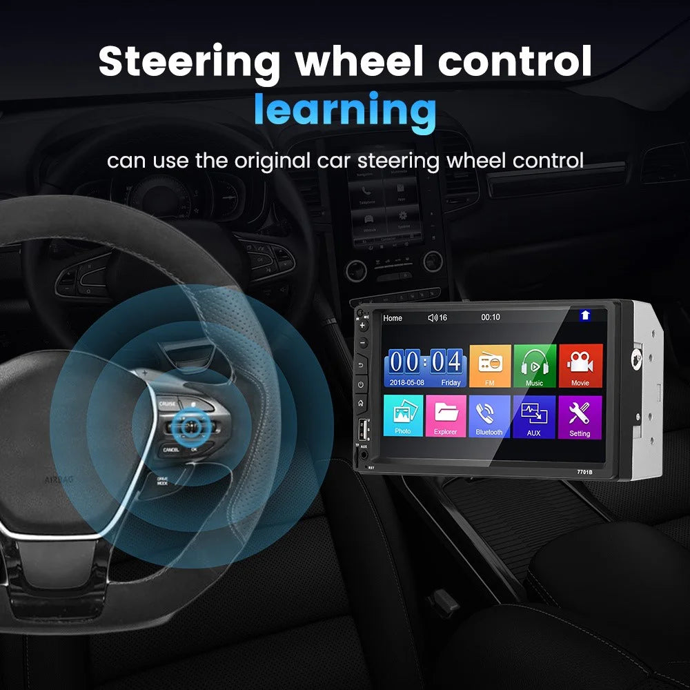 7701B 7-inch MP5 Carplayer Navigator Center Console Video Recorder with Radio (FM) / AUX  / Bluetooth-compatible Functions - 3