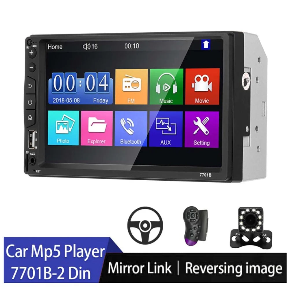 7701B 7-inch MP5 Carplayer Navigator Center Console Video Recorder with Radio (FM) / AUX  / Bluetooth-compatible Functions - 6