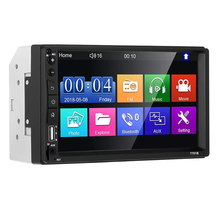 7701B-3 7-inch MP5 Carplayer with 12 Light Camera / Steering Wheel Controller, Auto Car Center Console Video Recorder - 2