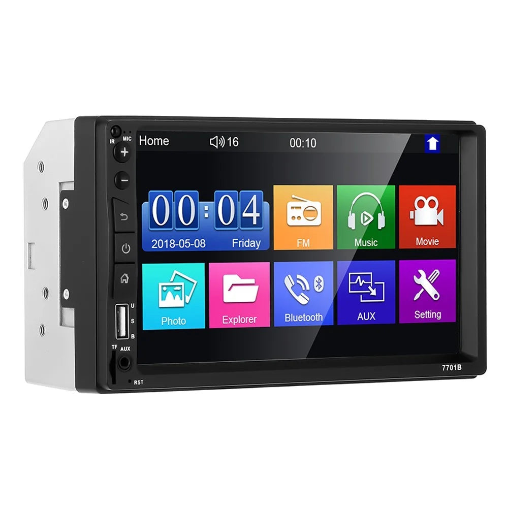 7701B-2 7-inch MP5 Carplayer with 12 Light Camera, Auto Car Center Console Video Recorder - 2