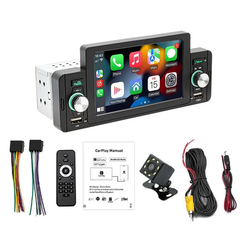SWM 160C 5-inch Car Stereo with 8 LED Reverse Cameras Portable Car Radio Receiver MP5 Audio Player - 1