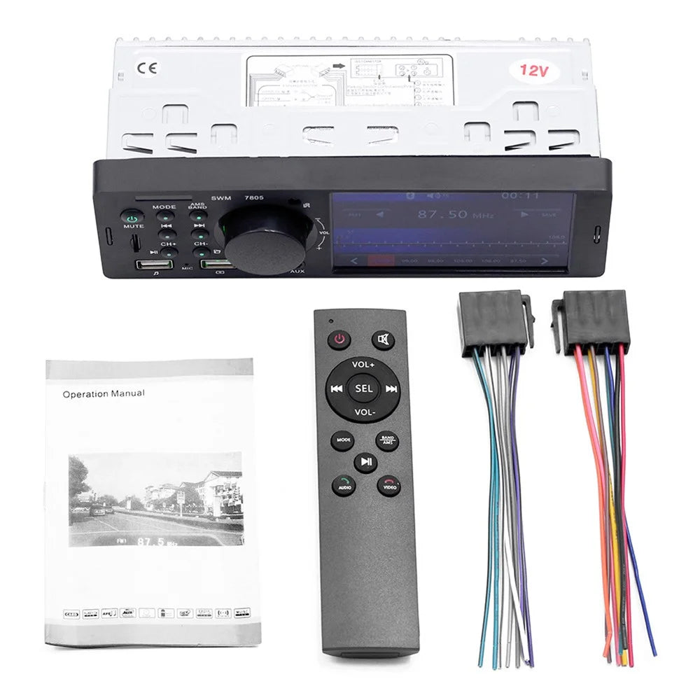 7805 Car Radio MP5 Player HD 4.1-inch Screen FM Stereo Audio with USB Charging Port (No Battery) - 1