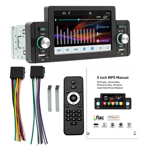 SWM-160 5-inch HD Display Car MP5 Player Bluetooth-compatible 5.0 Hands-Free Car Audio Player Built-in FM Radio (without Battery) - 1