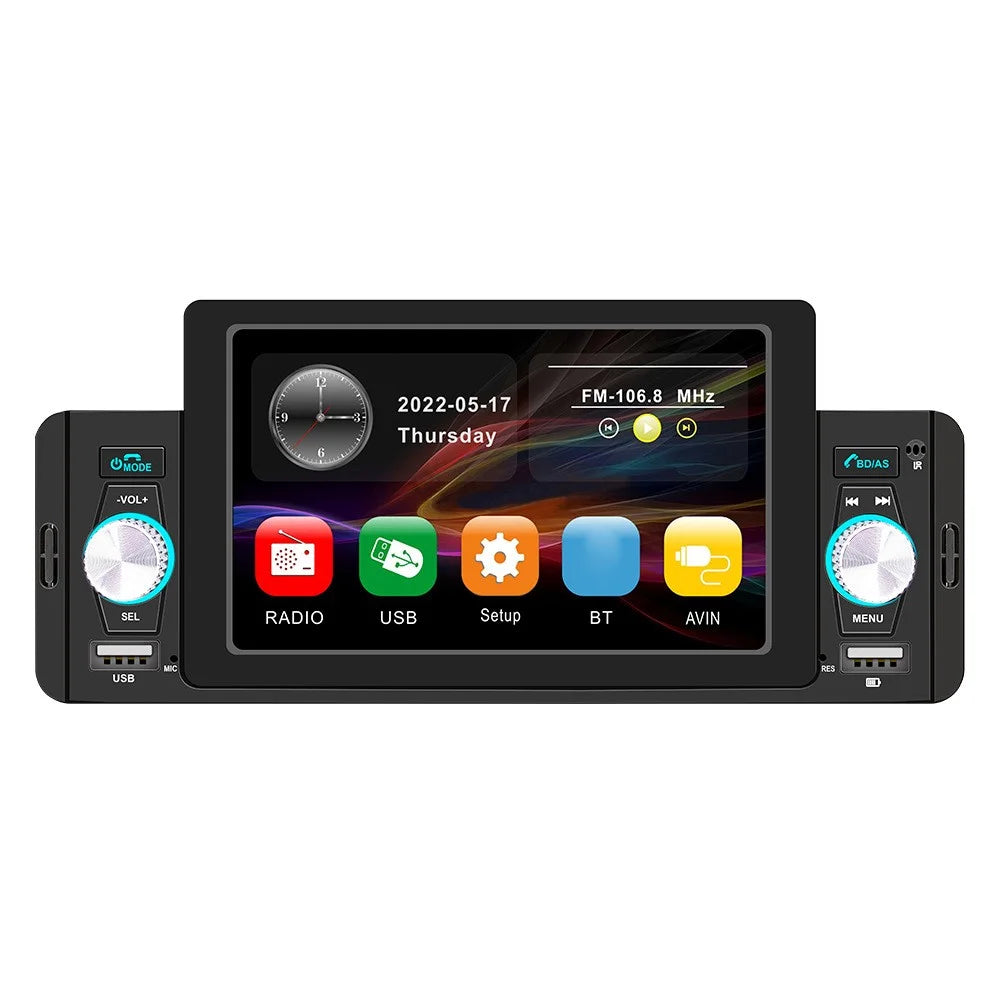SWM-160 5-inch HD Display Car MP5 Player Bluetooth-compatible 5.0 Hands-Free Car Audio Player Built-in FM Radio (without Battery) - 3