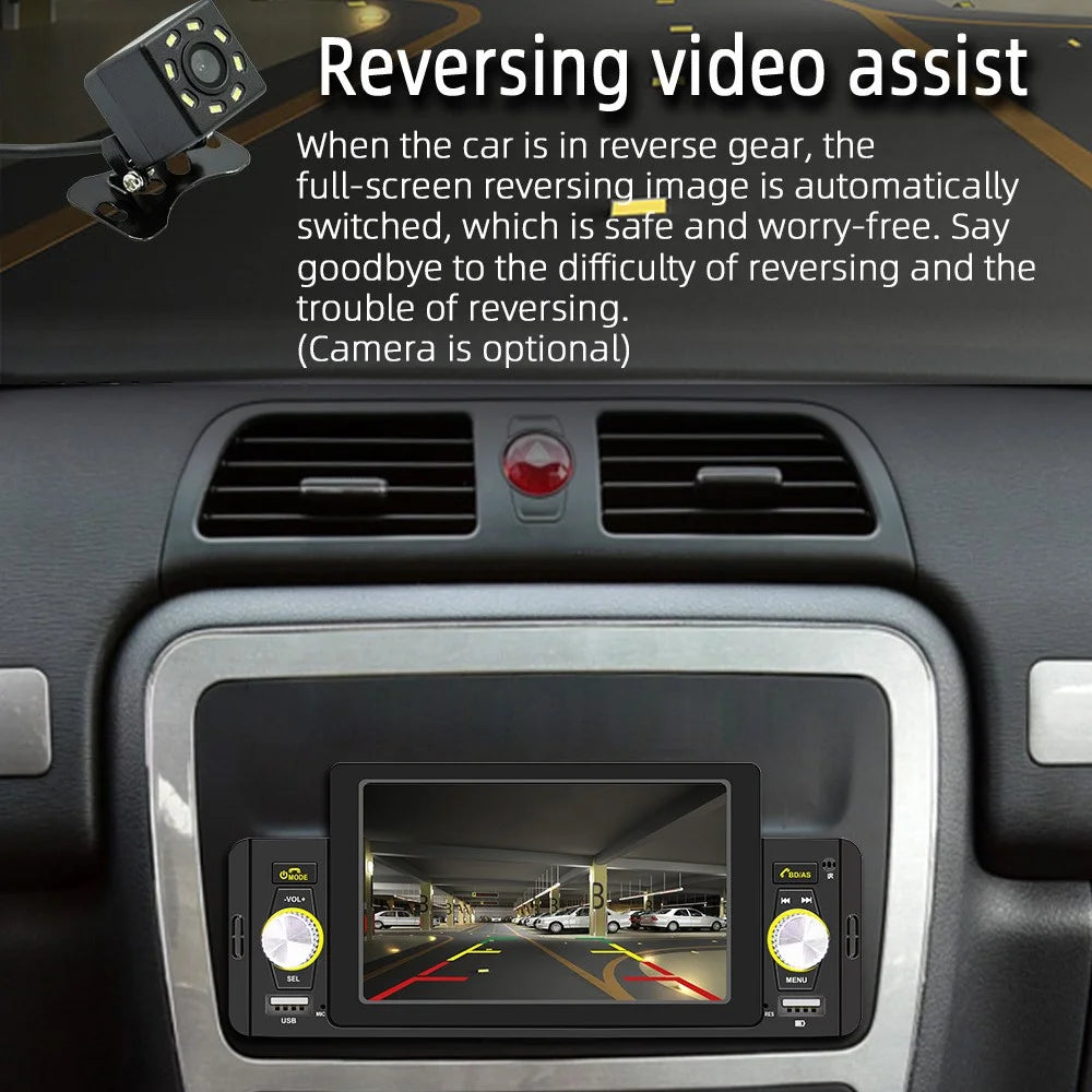 SWM-160 5-inch HD Display Car MP5 Player Bluetooth-compatible 5.0 Hands-Free Car Audio Player Built-in FM Radio (without Battery) - 6