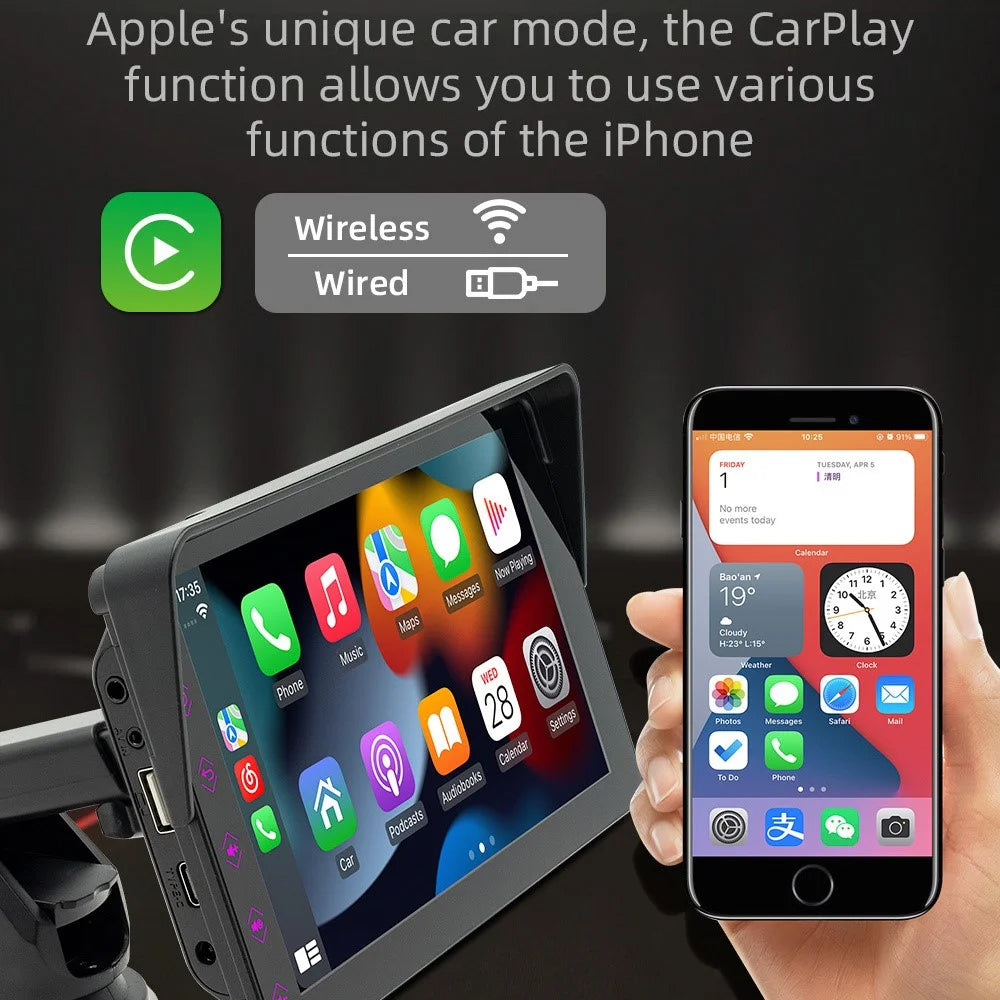 B5311 7-inch Screen Car Bluetooth-compatible MP5 Player Wireless CarPlay Reverse Image Display FM Radio Video Player - 5