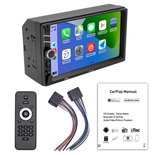 7013B 7-inch Car MP5 Player Bluetooth-compatible Multimedia FM Radio Audio Receiver AUX in USB TF Card Input - 1