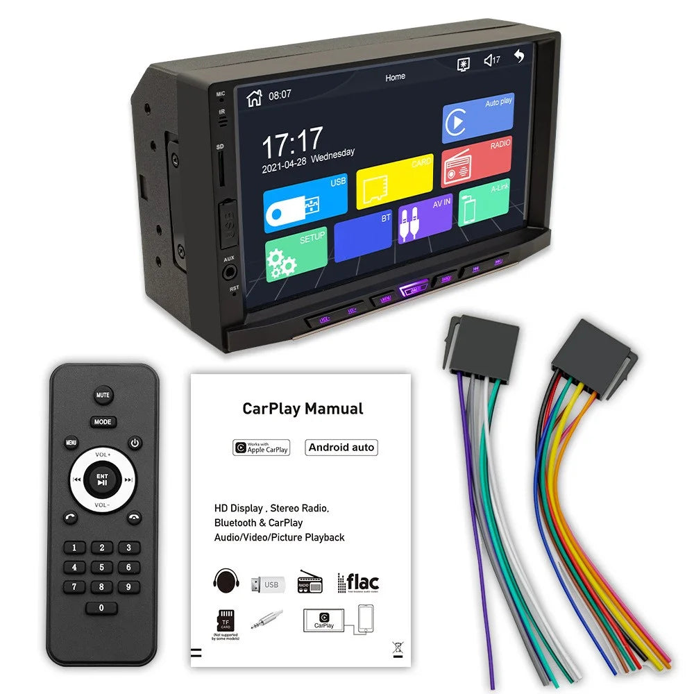 L2 Car MP5 Player 7-inch FM Car Radio Bluetooth-compatible Multimedia Support Mirror Link - 1
