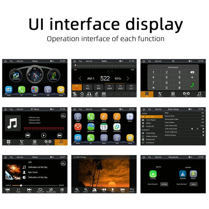 FS03C Car Stereo 7-inch MP5 Player Multimedia Player with Mirror Link Steering Wheel Control - 6