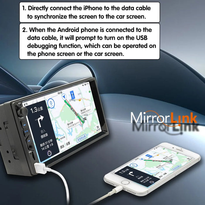 B700 Car MP5 Player 7-inch FM Car Radio Bluetooth-compatible Multimedia Support Mirror Link - 3