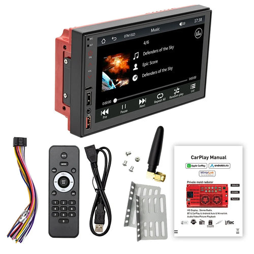 FS02C Car Radio MP5 Player 7" HD Screen Mirror Link Reversing Image FM Radio Receiver - 1
