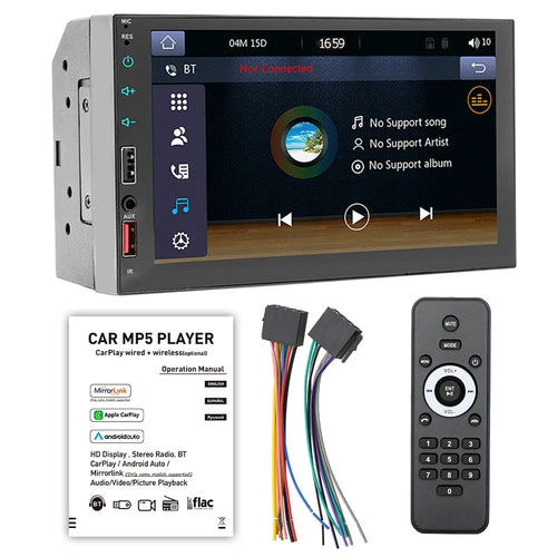 Bluetooth-compatible Car Stereo 7 Inch Car MP5 Player Multimedia FM Radio Receiver Support Reversing Image - 1