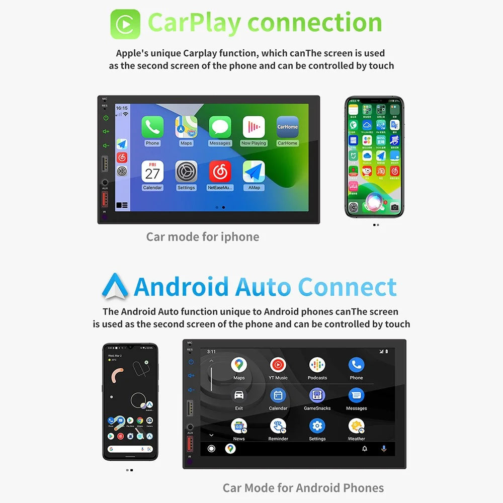 Bluetooth-compatible Car Stereo 7 Inch Car MP5 Player Multimedia FM Radio Receiver Support Reversing Image - 3