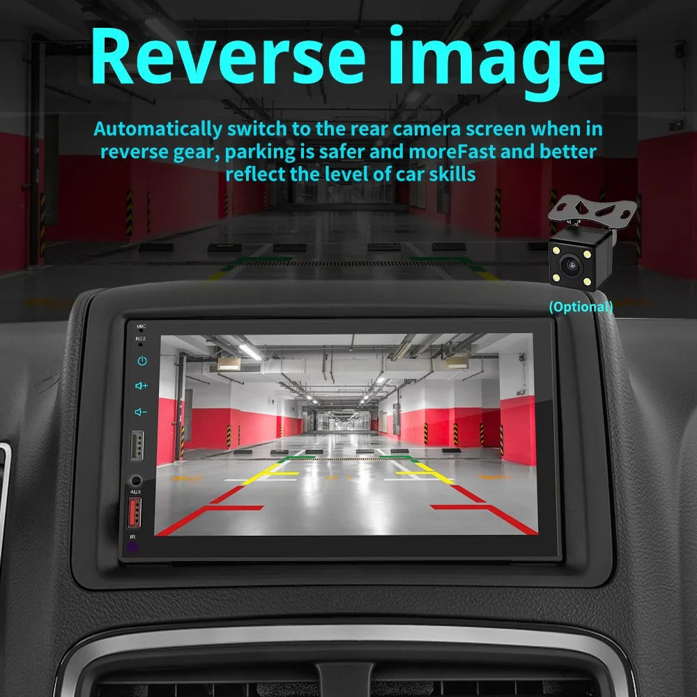 Bluetooth-compatible Car Stereo 7 Inch Car MP5 Player Multimedia FM Radio Receiver Support Reversing Image - 6
