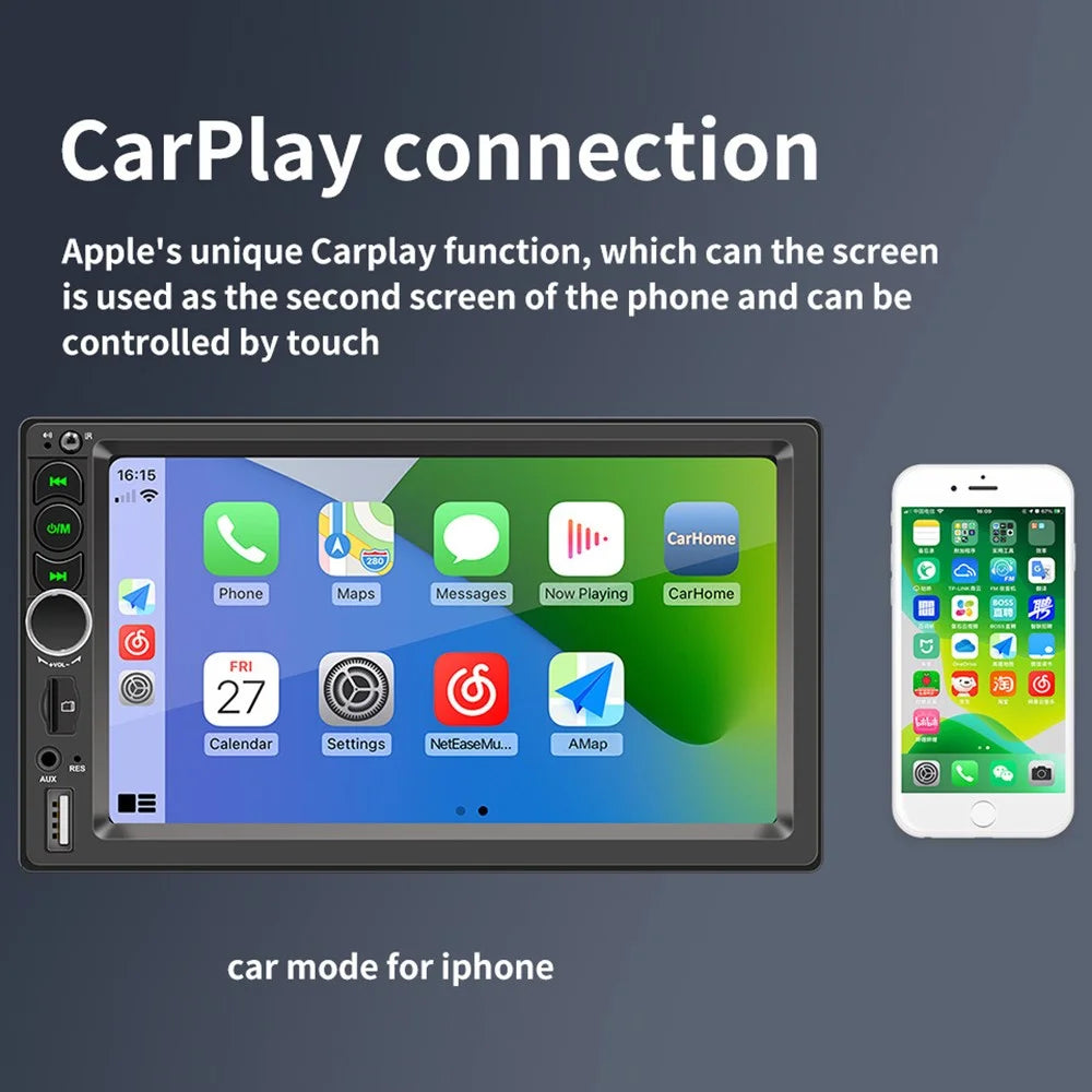F710C Car Stereo Receiver 7'' Bluetooth-compatible Hands-Free Car Radio FM Receiver MP5 Car Player - 4