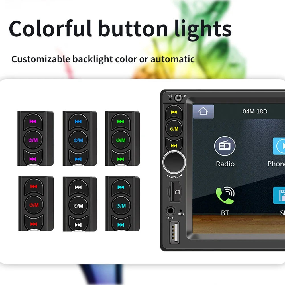F710C Car Stereo Receiver 7'' Bluetooth-compatible Hands-Free Car Radio FM Receiver MP5 Car Player - 7
