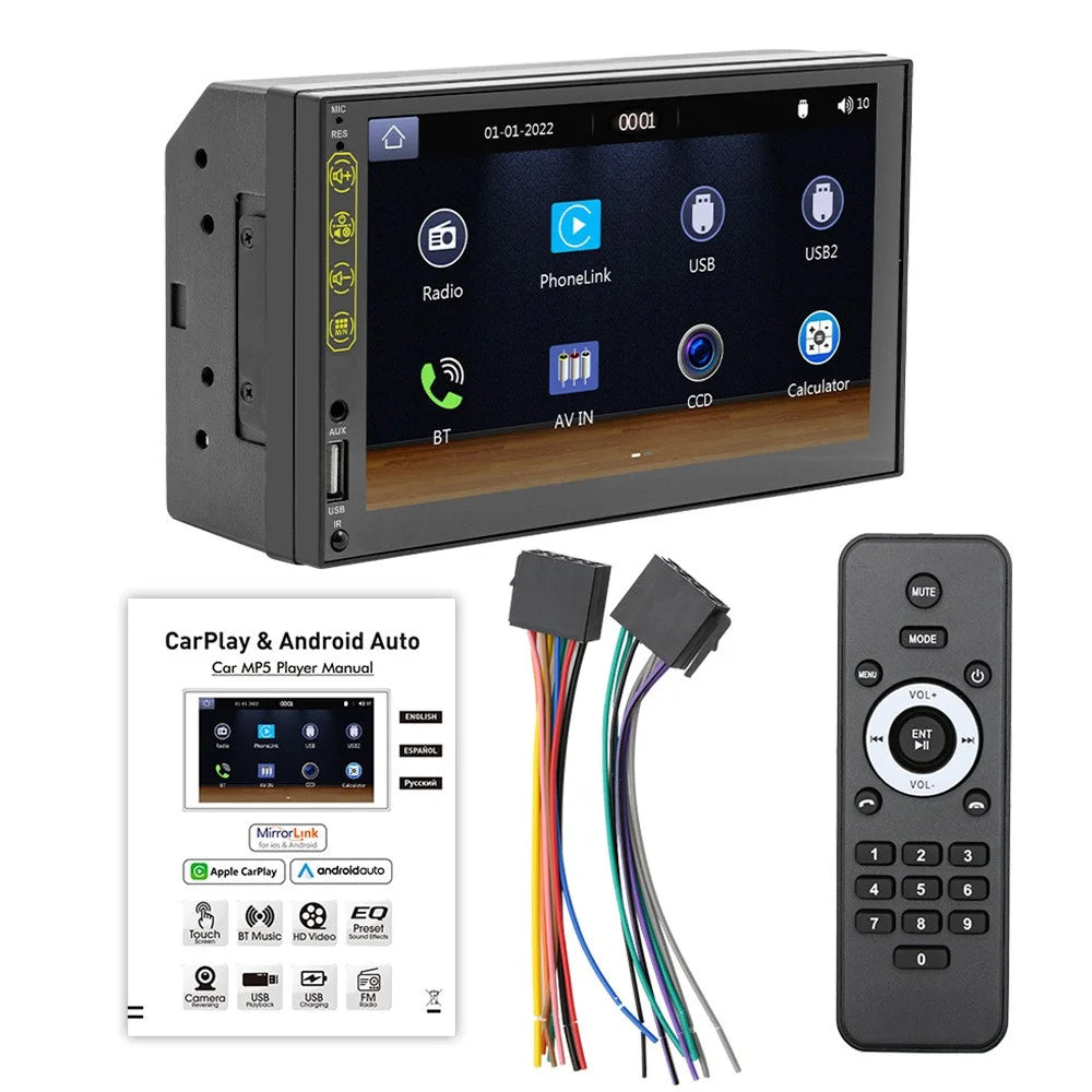 L1 7-inch Car Audio Receiver Bluetooth-compatible FM MP5 Player Supports Mirror Link for iOS / Android - 1