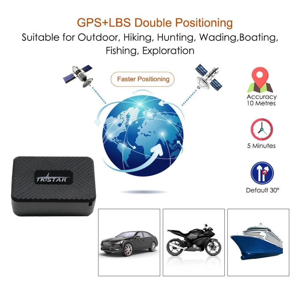 TKSTAR TK913 Car GPS Tracker 2G GPRS Locator with Automatic Voice Monitoring, Free Web APP - 2