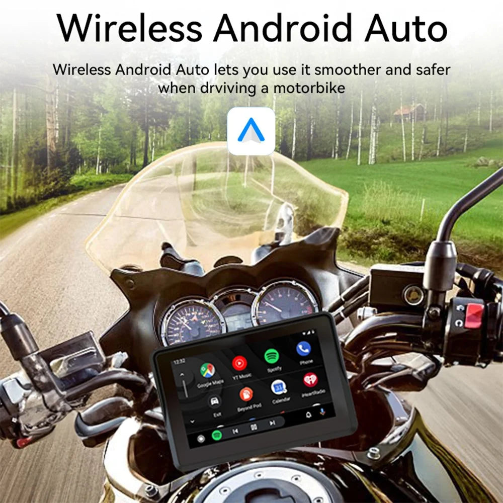 PND-Q5S 5-Inch Display Wireless Car Play Motorcycle GPS Navigator - 7