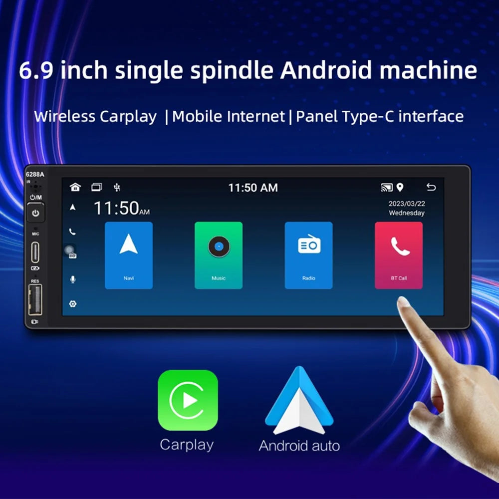 6288A 6.9-inch IPS Screen Android Wireless Car Play Mobile Phone Bluetooth-compatible Player 2+32G - 2