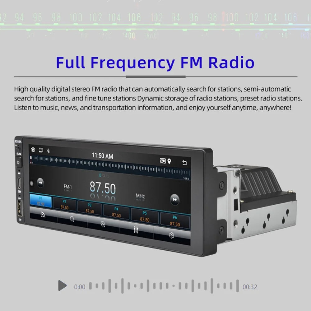 6288A 6.9-inch IPS Screen Android Wireless Car Play Mobile Phone Bluetooth-compatible Player 2+32G - 6