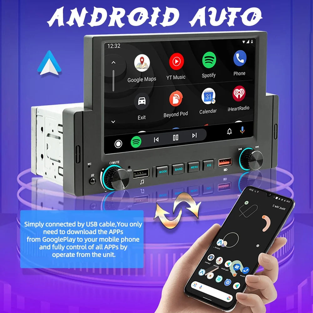 F170C 6-inch Car Play Bluetooth-compatible Car MP5 Player with Dual USB Car FM Radio - 7