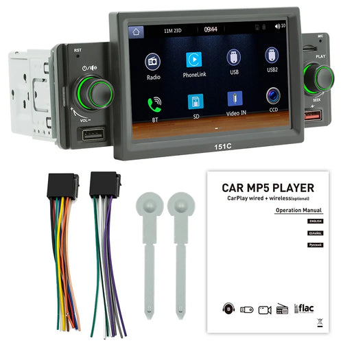 SWM151C 5-inch Display Car Play Mobile Phone Interconnection Car Bluetooth-compatible MP5 Player - 1