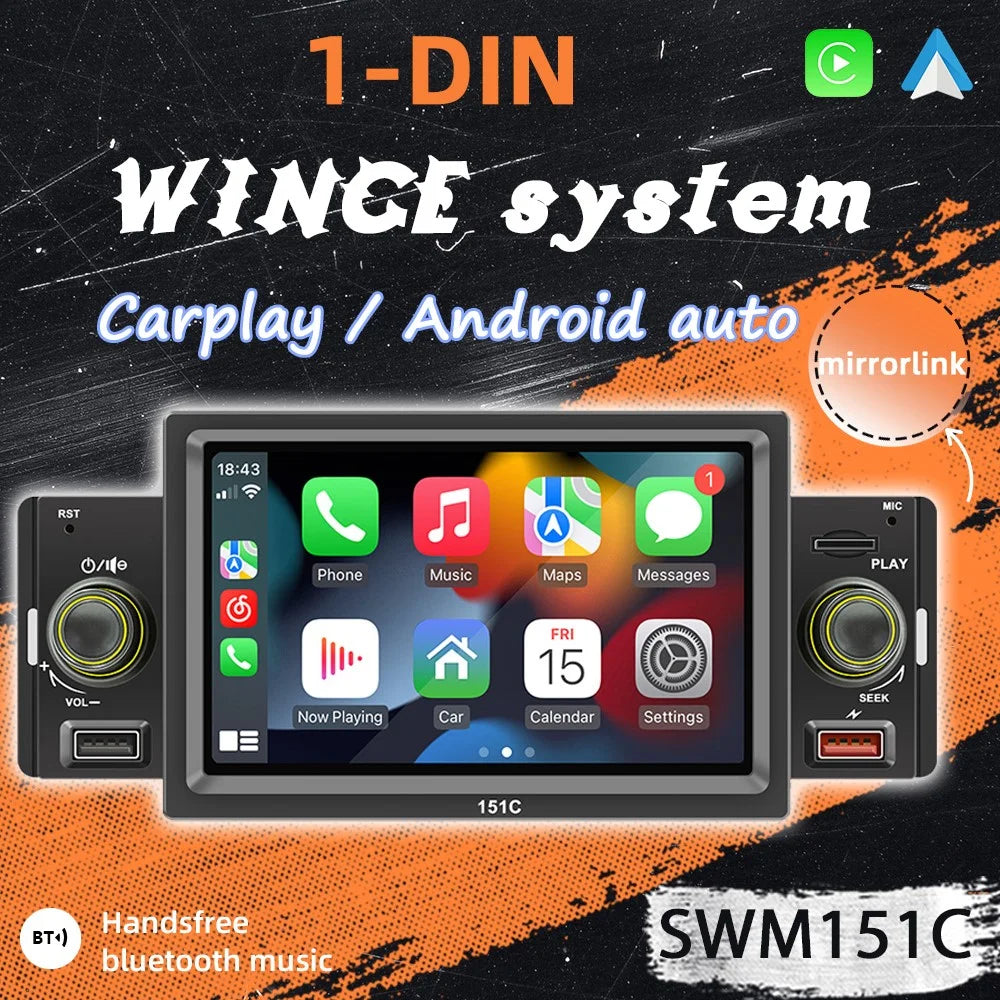 SWM151C 5-inch Display Car Play Mobile Phone Interconnection Car Bluetooth-compatible MP5 Player - 3