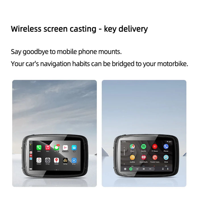 PND-Q5 5-inch Wireless Car Play Portable Motorcycle Navigator Bluetooth-compatible HD Video Playback - 6