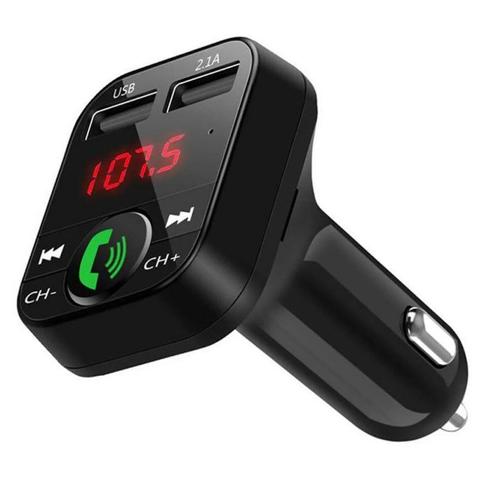 B2 Car Bluetooth-compatible 5.0 FM Transmitter Wireless Handsfree Mic Audio Receiver Auto MP3 Player 2.1A Dual USB Fast Charger Car Accessories - 1