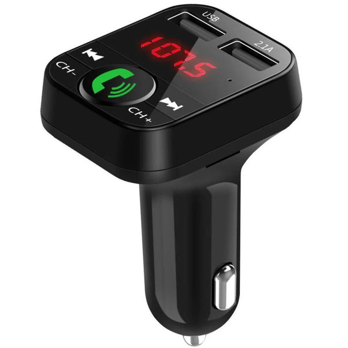B2 Car Bluetooth-compatible 5.0 FM Transmitter Wireless Handsfree Mic Audio Receiver Auto MP3 Player 2.1A Dual USB Fast Charger Car Accessories - 4