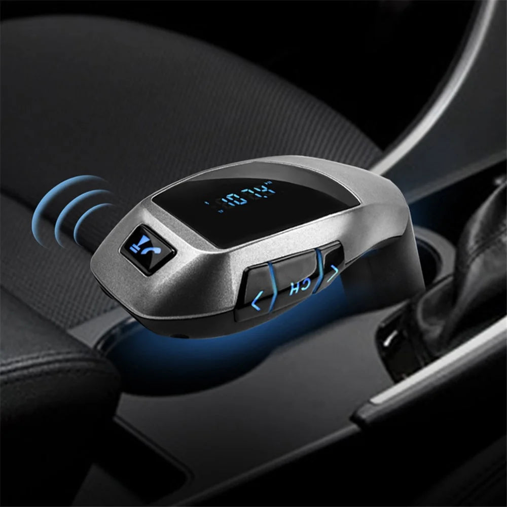 X5 Wireless Bluetooth-compatible MP3 Player Audio Music Stereo Adapter USB Phone Charger Car Charger - 4
